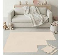 LittleTom 18 Pieces Baby Play Mat for Newborns from Day 1-30x30 cm EVA Foam Tiles with Border - Soft Crawling Surface for Toddlers - Puzzle Floor Squares for Kids Non-Slip Play Area Indoor & Outdoor