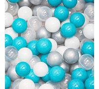 LittleTom 200 Colourful Balls for Ball Pit, 5.5 cm Ball Pit, Children's Balls, Play Balls for Baby Ball, Pool, Ball Pit Tent, Baby Toy, Ball Pit, Bouncy Castle, Ball Pit, Baby Balls, Plastic Balls,