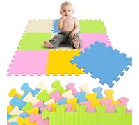 LittleTom 9 Pieces Baby Play Mat - 30x30 Soft Puzzle Mats Floor Playmat Interlocking Foam Tiles