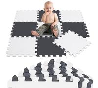 LittleTom 9 Pieces Baby Play Mat for Newborns from Day 1 - EVA Foam Tiles 30x30 cm - Soft Crawling Surface for Toddlers - Puzzle Floor Squares for Kids - Non-Slip Play Area for Indoor & Outdoor Use