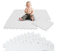LittleTom 9 Pieces Baby Play Mat for Newborns from Day 1 - EVA Foam Tiles 30x30 cm - Soft Crawling Surface for Toddlers - Puzzle Floor Squares for Kids - Non-Slip Play Area for Indoor & Outdoor Use