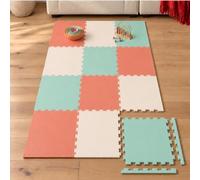 LittleTom Large Baby Play Mat 12 Foam Squares - 200x150 cm - 1 cm Thick | Interlocking Floor Tiles for Kids and Toddlers, 100% EVA, TÜV SÜD Tested, BPA-Free, 50x50 cm Each with Borders, Non-Slip