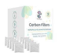LittleWhispers Carbon Filter Diaper Pail Deodorizer - Compatible with Diaper Genie Systems - 10 Pack