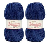 LittleWoolShop Snuggle Puff Chunky Chenille Yarn 100g - 100% Supersoft Polyester (Elderberry Jam 4279, Pack of 2)