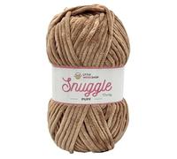 LittleWoolShop Snuggle Puff Chunky Chenille Yarn 100g - 100% Supersoft Polyester (Walnut Whip 885, Single (1 Ball))
