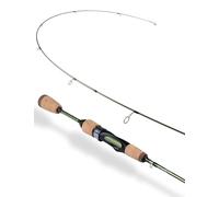 LITTMA Wild Streams Ultralight Spinning&Casting Trout Rod, 2-Piece Fishing Rod for Crappie, Panfish & Micro Fishing, Green Carbon Fiber Blank with Cork Handle, 5’6”/6’/6’6”/7’