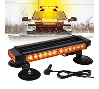 LITTON Amber Beacon Strobe Light for Trucks - 30 LED Emergency Warning Light with 16 Flash Modes, 24V/12V
