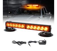 LITTON Amber Strobe Light LED Flashing Beacon with Magnetic Base, Wireless Emergency Traffic Advisor Strobe Light for Trucks