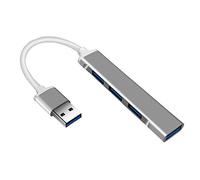 LITTONE® 4 in 1 USB Type-C to 3 Port USB 2.0 USB 1 Port 3.0 PD Charging Port Hub Multifunction Adapter (USB Space Gray)