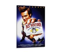 LITTPU Ace Ventura Poster Art Print Jim Carrey Movie Wall Decor Vintage Film Artwork Humorous Animal Detective Design Unique Home Decoration Gift for Movie Lovers Gift 12x18inch Framed