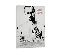 LITTPU American History X Poster Art Edward Norton Wall Art Black And White Film Print Movie Decor for Home Unique Cinema Artwork Modern Aesthetic for Living Room Gift 12x18inch Framed