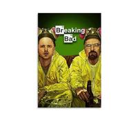 LITTPU Breaking Bad Poster Art Vintage Style Wall Print Iconic TV Show Decor Jesse Pinkman And Walter White Home Cinema Wall Art Gift for Fans Collectible Artwork Gift 08x12inch Unframed