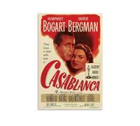 LITTPU Casablanca Movie Poster Art Print Classic Film Wall Decor Humphrey Bogart Ingrid Bergman Vintage Artwork Retro Home Wall Art Academy Award Winner Collectible Gift 20x30inch Unframed