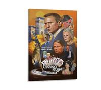 LITTPU Casino Royale Poster Art Print James Bond Movie Wall Decor Daniel Craig Artwork Vintage Film Poster Home Cinema Decoration Unique Gift for Movie Lovers Gift 16x24inch Framed