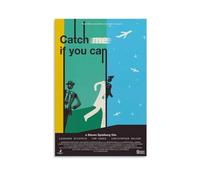 LITTPU Catch Me If You Can Movie Poster Art Retro Wall Print Vintage Film Decor Leonardo DiCaprio Wall Art Tom Hanks Print Unique Gift for Film Lovers Colorful Home Decor Gift 20x30inch Unframed