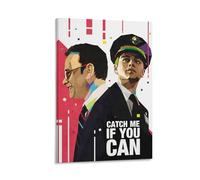 LITTPU Catch Me If You Can Poster Art Vintage Movie Print Wall Decor for Home Modern Geometric Design Unique Gift Idea for Film Lovers Colorful Wall Art Living Room Gift 08x12inch Framed