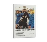 LITTPU Catch Me If You Can Poster Art Vintage Movie Wall Art Print Retro Film Decor Leonardo DiCaprio Classic Cinema Artwork for Home Unique Gift Gift 12x18inch Framed