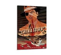 LITTPU Chinatown Movie Poster Art Print Vintage Film Wall Decor Classic Cinema Home Decoration Retro Artwork for Living Room Unique Gift for Movie Lovers Gift 24x36inch Framed