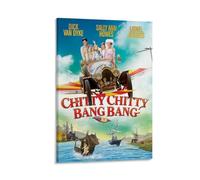 LITTPU Chitty Chitty Bang Bang Poster Art Vintage Movie Print Classic Film Decorative Wall Art Retro Home Decor Family Adventure Unique Gift Idea for Movie Lovers Gift 12x18inch Framed