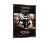 LITTPU Cinema Paradiso Poster Art Print Vintage Movie Wall Decor Classic Film Artwork Italian Cinema Decor Home Theater Wall Art Retro Movie Poster Gift for Film Lovers Gift 24x36inch Framed