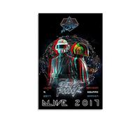 LITTPU Daft Punk Alive 2017 Poster Music Wall Art Print Retro Concert Artwork Electronic Music Decor Unique Home Decoration Vintage Style Gift for Lovers Gift 16x24inch Unframed