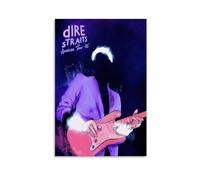 LITTPU Dire Straits American Tour 85 Poster Art Music Wall Decor Vintage Rock Print Guitarist Artwork Retro Concert Wall Art Home Decor for Music Lovers Gift 12x18inch Unframed