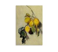 LITTPU Lemon Wall Art Print Vintage Fruit Poster with Yellow Lemons And Green Leaves Botanical Decor for Kitchen Dining Room Farmhouse Style Nature-Inspired Artwork Gift 12x18inch Unframed
