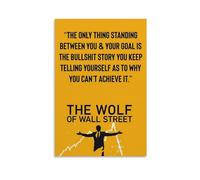 LITTPU Motivational Quote Poster Wall Art Print The Wolf of Wall Street Inspirational Home Decor Success Mindset Empowerment Art Unique Gift Idea for Office Or Study Gift 20x30inch(50x75cm) Unframed
