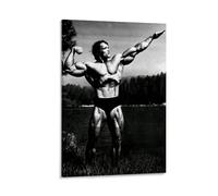 LITTPU Muscle Art Print Bodybuilding Poster Black And White Fitness Decor Vintage Gym Wall Art Inspirational Workout Artwork Home Gym Aesthetic Motivational Fitness Gift Gift 20x30inch Framed