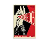 LITTPU Noise And Lies Poster Vintage Art Print Statement Wall Decor Gimme Some Truth Graphic Retro Style Home Decoration Unique Gift for Art Lovers Modern Wall Gift 24x36inch Unframed