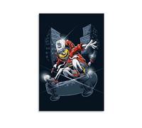LITTPU Skateboard Art Print Urban Wall Decor Graffiti Style Poster Street Culture Artwork Modern Home Decoration Unique Skate Art Youth Room Decor Cool Graphic Design Gift 16x24inch Unframed