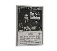 LITTPU The Godfather Poster Art Print Classic Movie Wall Decor Vintage Film Artwork Home Theater Decoration Collectors Item Unique Gift for Film Lovers Black And White Design Gift 20x30inch Framed