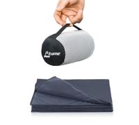 Litume Compact Fleece Travel Blanket with Stuff Sack, 70x48 Inches, Moisture Wicking and Breathable Blanket, Foldable Throw for Couch, Car Rides, Train, Camp, Backpacking, Traveling