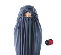 Litume Velvet Fleece Sleeping Bag Liner Add Up to 14F, Anti Static Mummy Sleeping Sack Backpacking, Camping, Traveling, Lightweight Sleep Sack with Drawstring Hood (No Zipper) (No Zipper)