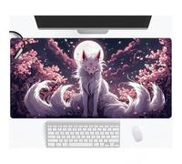 Lituor Gaming Mouse Pad Landscape Cartoon Animals 900x400x3mm XXL Large Mouse Mat with Stitched Edges,Big Desk Pad with Non-Slip Base Keyboard Mousepad for Office & Home Computers, Laptop