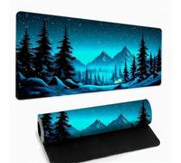 Lituor Gaming Mouse Pad Winter Grove Snow 800x300x3mm XXL Large Mouse Mat with Stitched Edges,Big Desk Pad with Non-Slip Base Keyboard Mousepad for Office & Home Computers, Laptop
