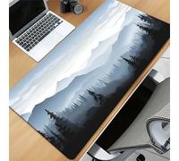 Lituor Mouse Pad Black Grove Scenery XXL Gaming mouse pad 800x400x3mm Extended Desk Mat,with Non-Slip Base and Stitched Edge,Soft Smooth Surface Mousepad,Improved Precision and Speed