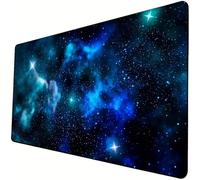 Lituor Mouse Pad Blue Universe XXL Gaming mouse pad 800x300x2mm Extended Desk Mat,with Non-Slip Base and Stitched Edge,Soft Smooth Surface Mousepad,Improved Precision and Speed