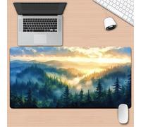 Lituor Mouse Pad Misty Grove Scenery XXL Gaming mouse pad 1500x800x2mm Extended Desk Mat,with Non-Slip Base and Stitched Edge,Soft Smooth Surface Mousepad,Improved Precision and Speed