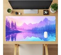Lituor Mouse Pad Mountains Grove Lakes XXL Gaming mouse pad 1200x600x2mm Extended Desk Mat,with Non-Slip Base and Stitched Edge,Soft Smooth Surface Mousepad,Improved Precision and Speed