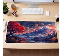 Lituor Mouse Pad Mountains Rivers Trees XXL Gaming mouse pad 1000x500x2mm Extended Desk Mat,with Non-Slip Base and Stitched Edge,Soft Smooth Surface Mousepad,Improved Precision and Speed