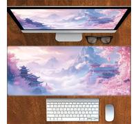 Lituor Mouse Pad Pink Palace Scenery XXL Gaming mouse pad 700x300x2mm Extended Desk Mat,with Non-Slip Base and Stitched Edge,Soft Smooth Surface Mousepad,Improved Precision and Speed