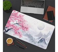 Lituor Mouse Pad Pink Tree Mountain XXL Gaming mouse pad 600x300x2mm Extended Desk Mat,with Non-Slip Base and Stitched Edge,Soft Smooth Surface Mousepad,Improved Precision and Speed
