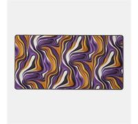 Lituor Mouse Pad Purple Black Orange White XXL Gaming mouse pad 1000x500x3mm Extended Desk Mat,with Non-Slip Base and Stitched Edge,Soft Smooth Surface Mousepad,Improved Precision and Speed