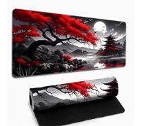 Lituor Mouse Pad Red Tree Rivers XXL Gaming mouse pad 1200x600x2mm Extended Desk Mat,with Non-Slip Base and Stitched Edge,Soft Smooth Surface Mousepad,Improved Precision and Speed