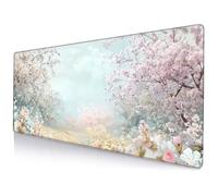 Lituor Mouse Pad Spring Scenery Flowers XXL Gaming mouse pad 800x300x2mm Extended Desk Mat,with Non-Slip Base and Stitched Edge,Soft Smooth Surface Mousepad,Improved Precision and Speed