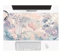 Lituor Mouse Pad Watercolor Flowers XXL Gaming mouse pad 600x400x2mm Extended Desk Mat,with Non-Slip Base and Stitched Edge,Soft Smooth Surface Mousepad,Improved Precision and Speed
