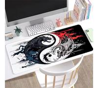 Lituor Mouse Pad Yin-Yang Dragon XXL Gaming mouse pad 700x400x2mm Extended Desk Mat,with Non-Slip Base and Stitched Edge,Soft Smooth Surface Mousepad,Improved Precision and Speed