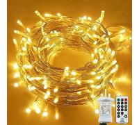 LITYBY Fairy Lights Outdoor Waterproof, 25M/82ft 220LED Plug in String Lights Indoor/Outdoor, 8 Modes Christmas Lights for Christmas Tree Wedding Party Bedroom Room Easter Decorations (Warm White)