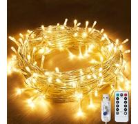 LITYBY Fairy Lights USB Powered,13M/42ft 120 LED Christmas Lights Waterproof, with 8 Modes Remote Control Fairy Lights Indoor/Outdoor for Bedroom,Garden,Party,Wedding,Christmas Decorations(Warm White)